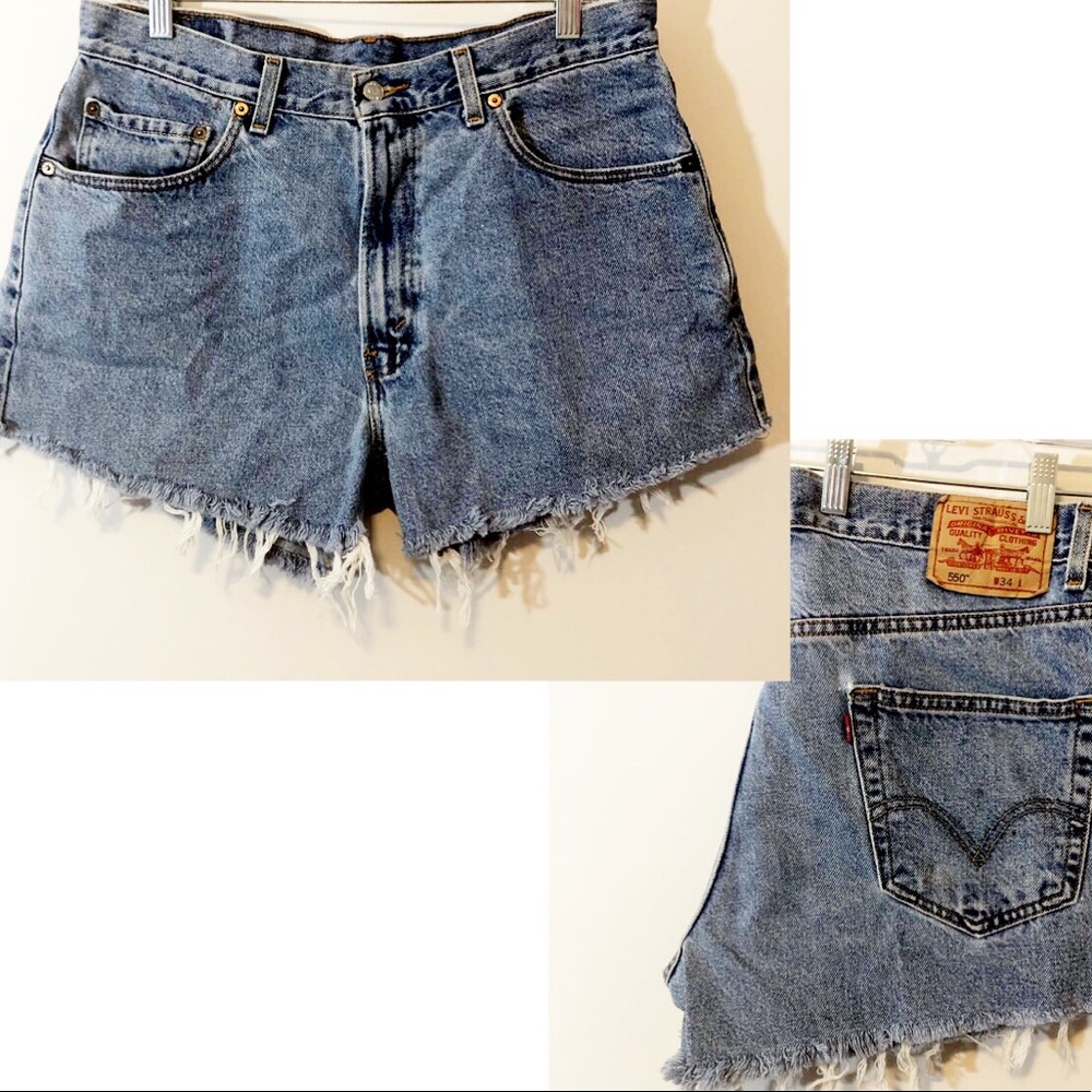Levi’s Upcycled cutoffs High Waist Shorts 34 12/14